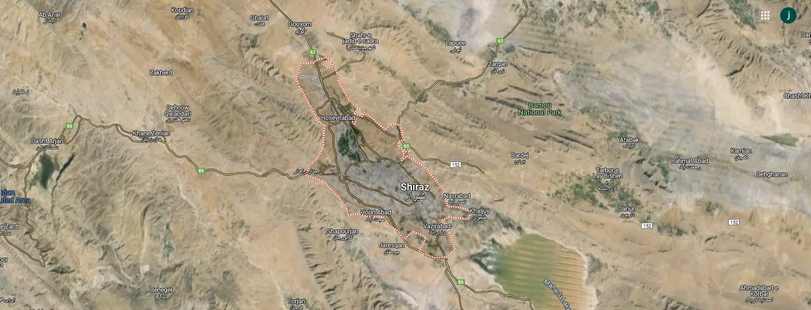 آدرس دقیق شیراز روی نقشه 5864
